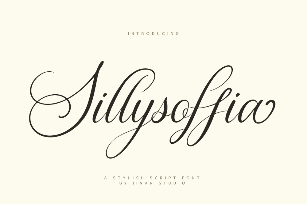 Beispiel einer Sillysoffia Regular-Schriftart