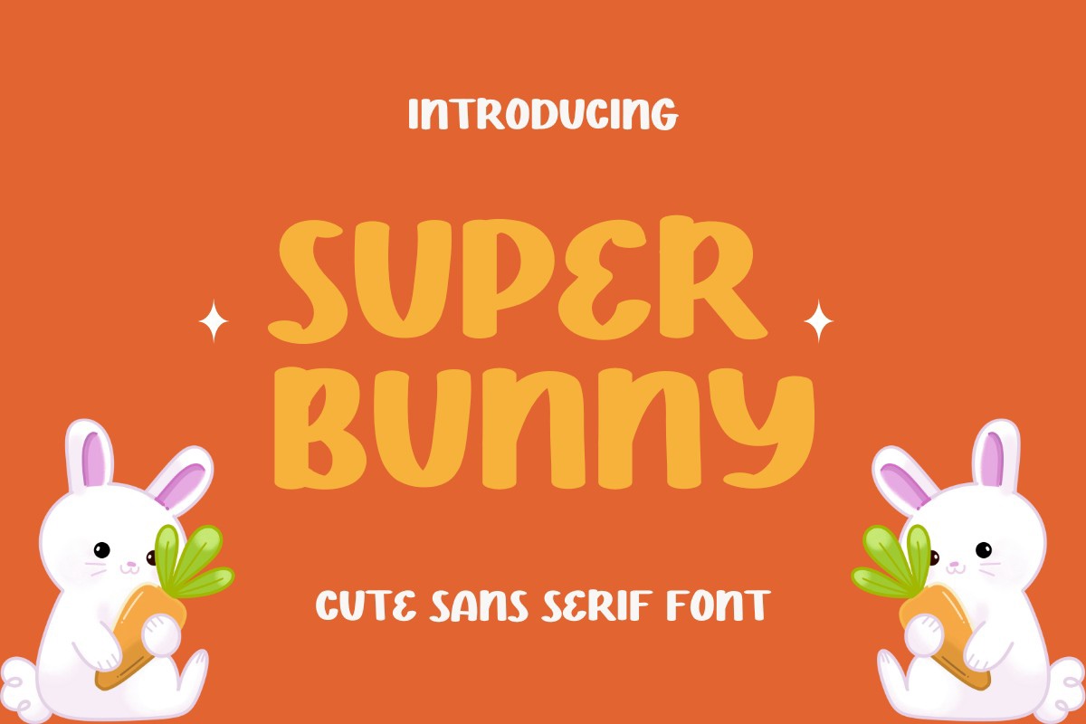 Beispiel einer Super Bunny-Schriftart