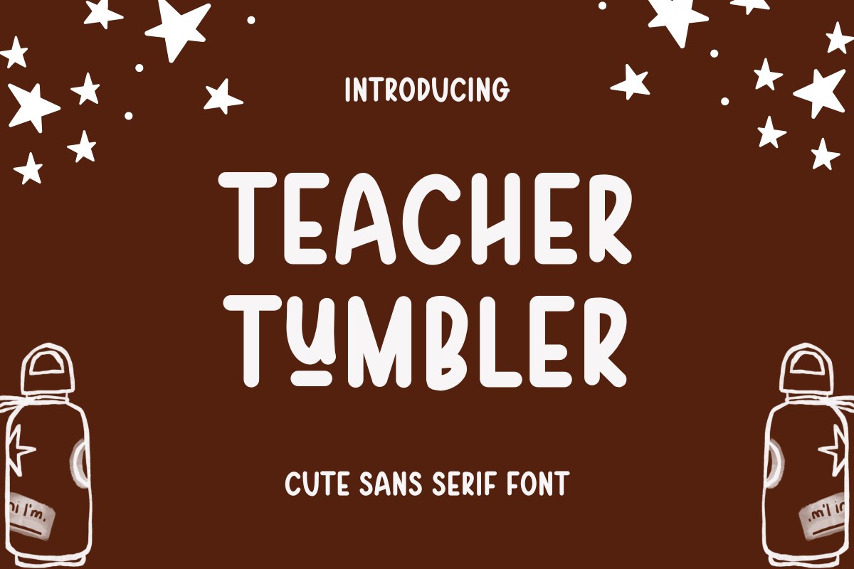 Beispiel einer Teacher Tumbler-Schriftart