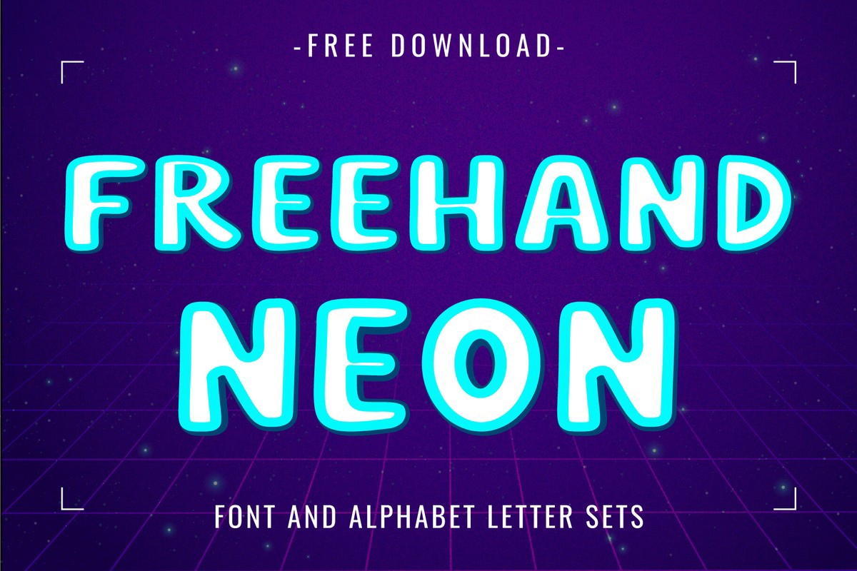 Beispiel einer Freehand Neon-Schriftart