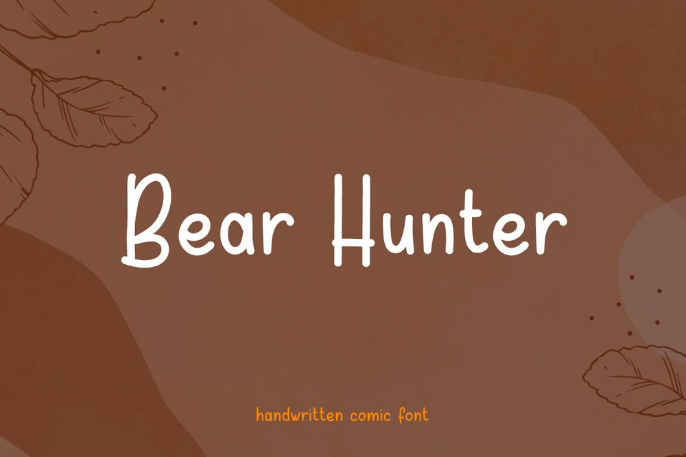 Beispiel einer Bear Hunter-Schriftart