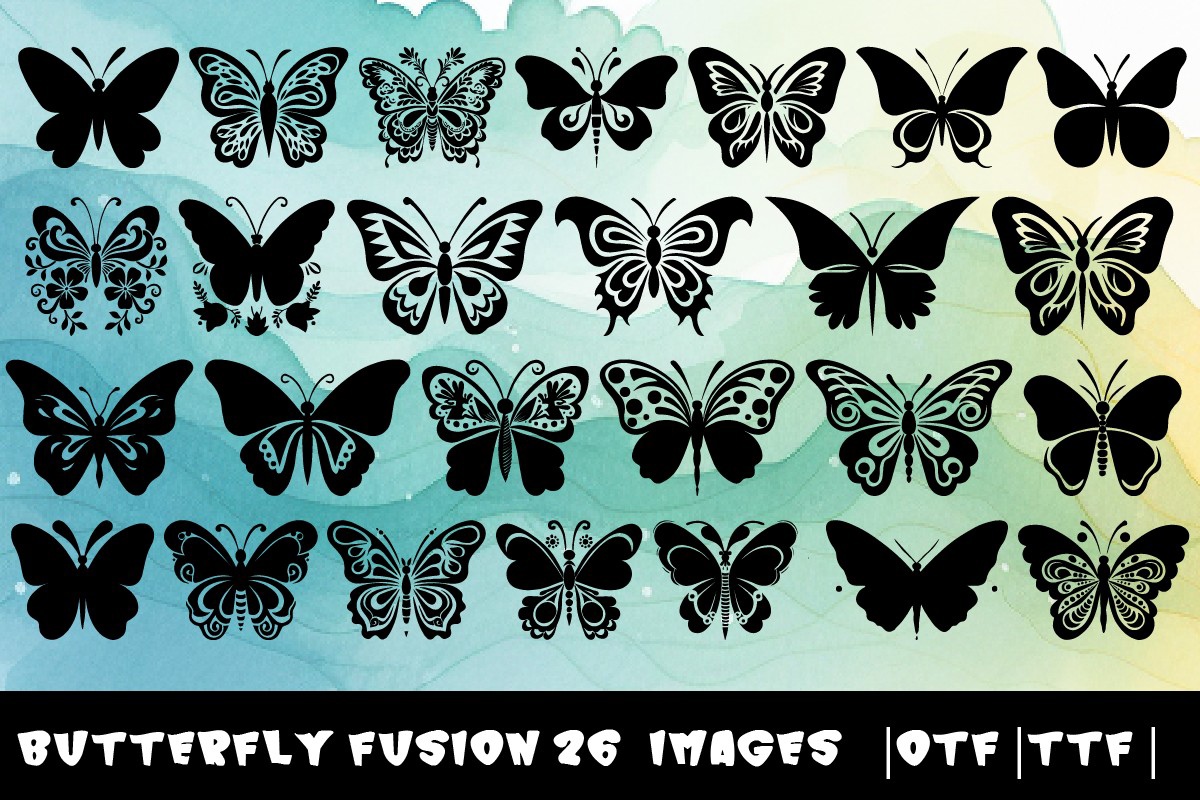 Beispiel einer Butterfly Fusion-Schriftart