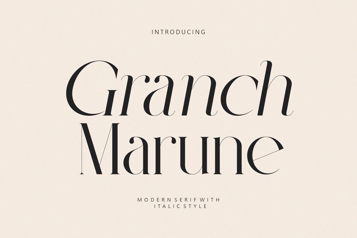 Beispiel einer Granch Marune-Schriftart