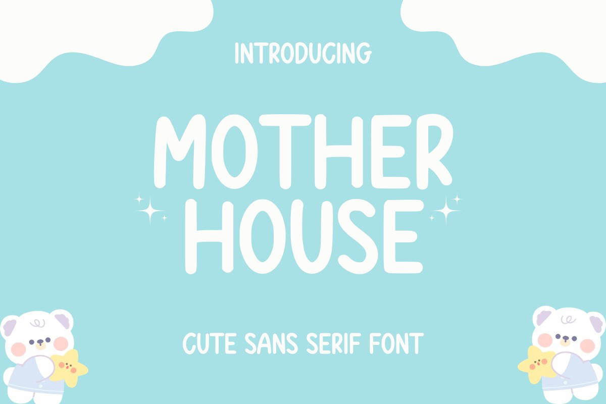 Beispiel einer Mother House Regular-Schriftart