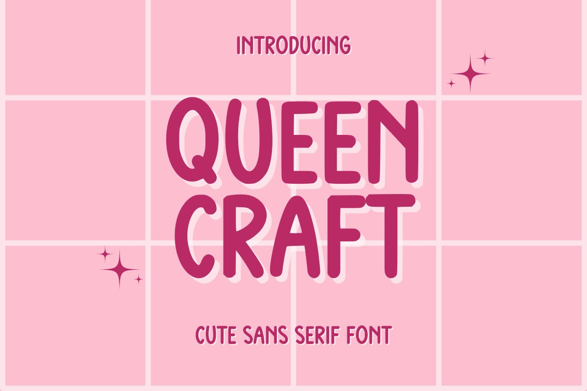 Beispiel einer Queen Craft-Schriftart