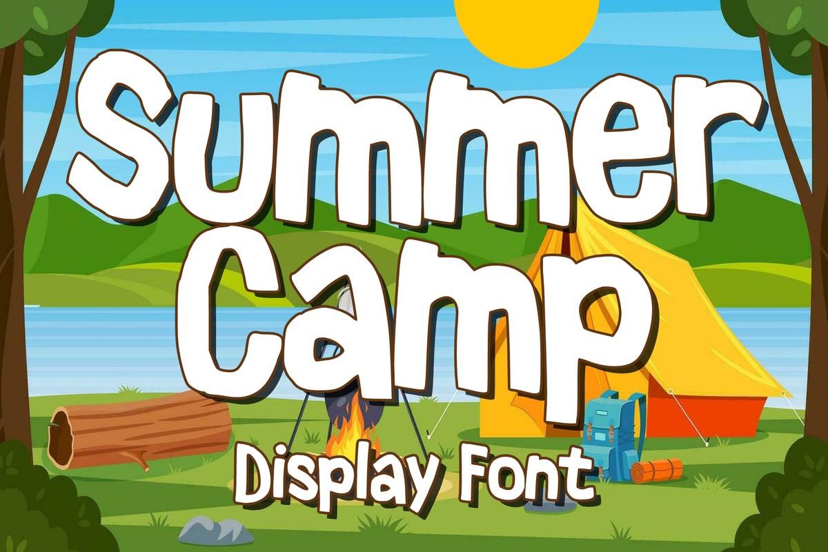 Beispiel einer Summer Camp-Schriftart