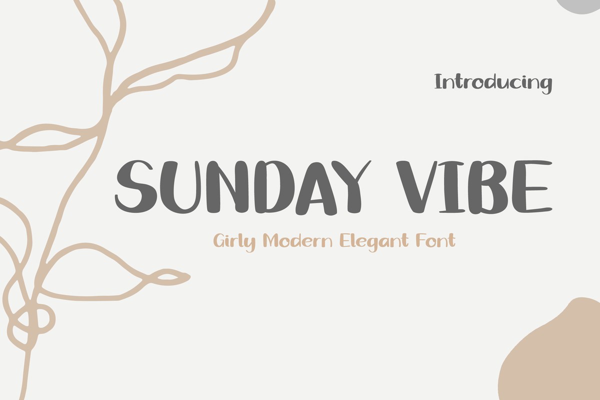 Beispiel einer Sunday Vibe-Schriftart