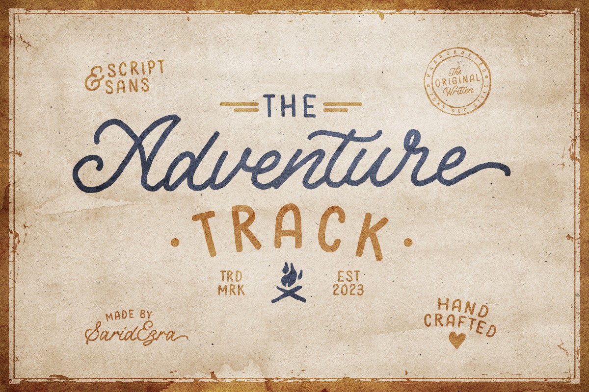 Beispiel einer Adventure Track-Schriftart