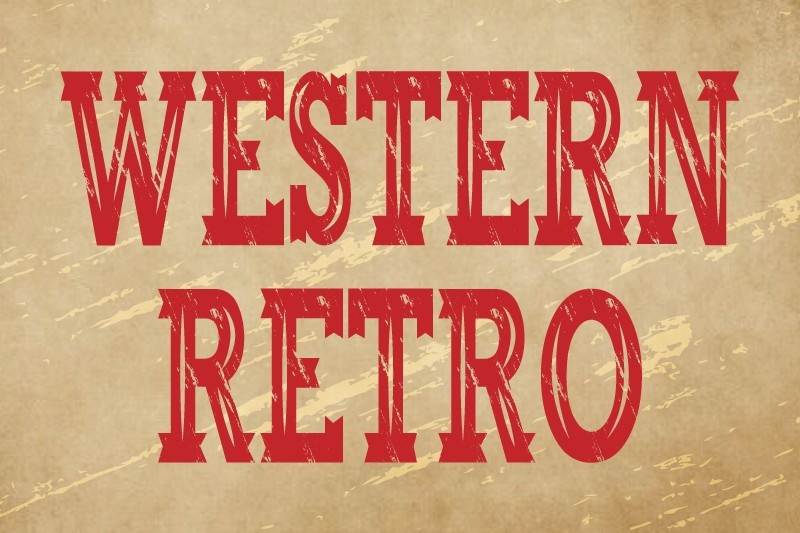 Beispiel einer Western Retro-Schriftart