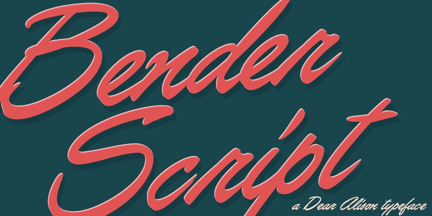 Beispiel einer Bender Script-Schriftart