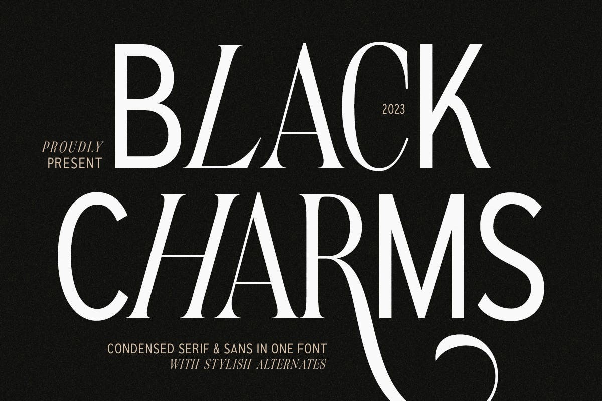 Beispiel einer Black Charms-Schriftart