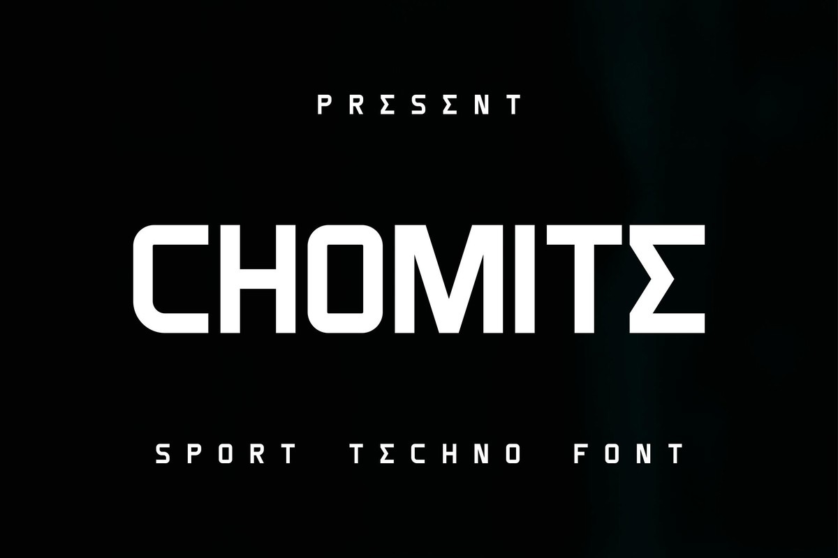 Beispiel einer Chomite-Schriftart