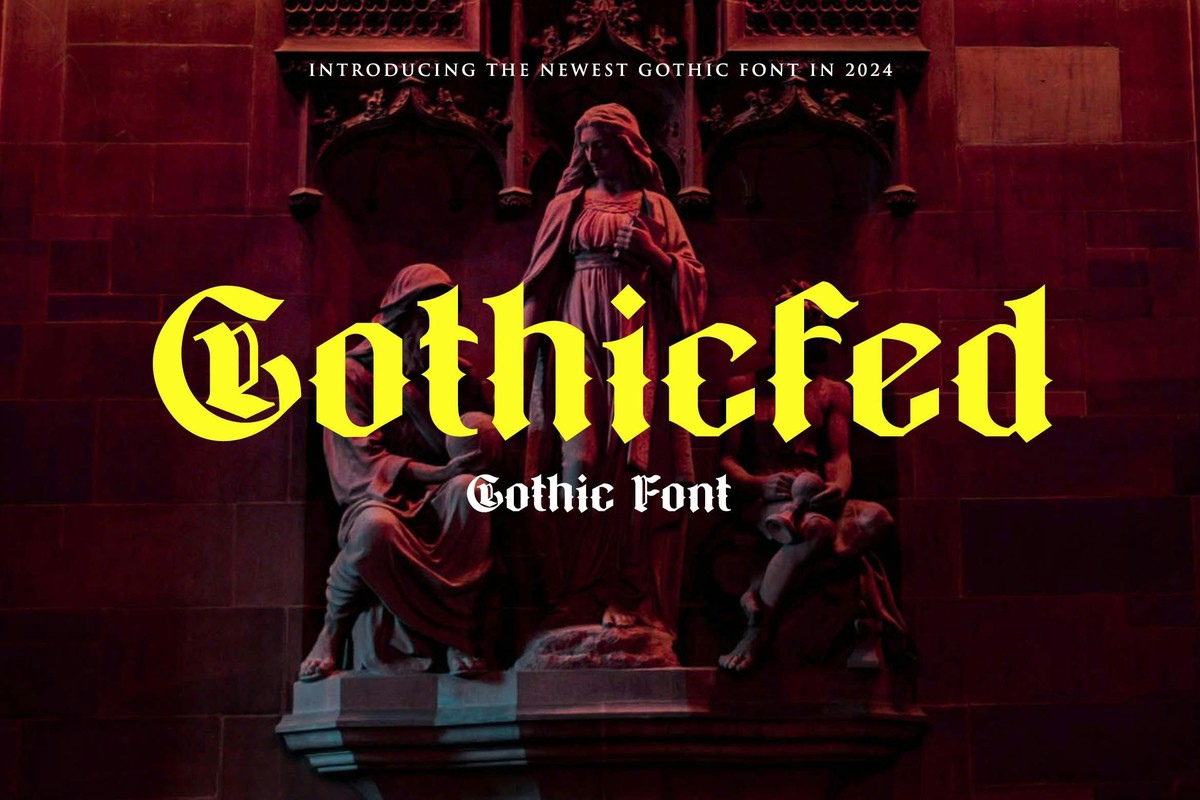 Beispiel einer Gothicfed-Schriftart