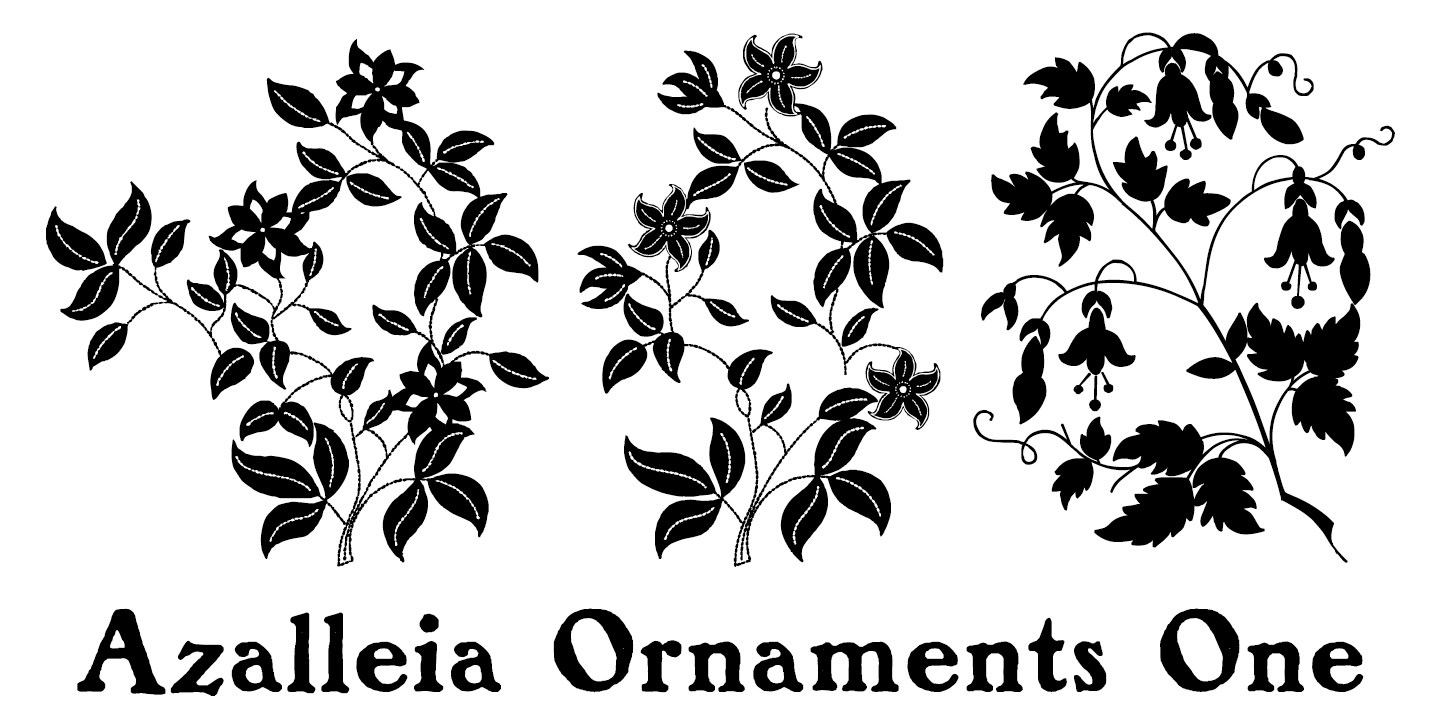 Beispiel einer Azalleia Ornaments One-Schriftart