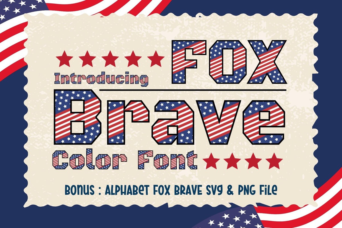 Beispiel einer Fox Brave-Schriftart