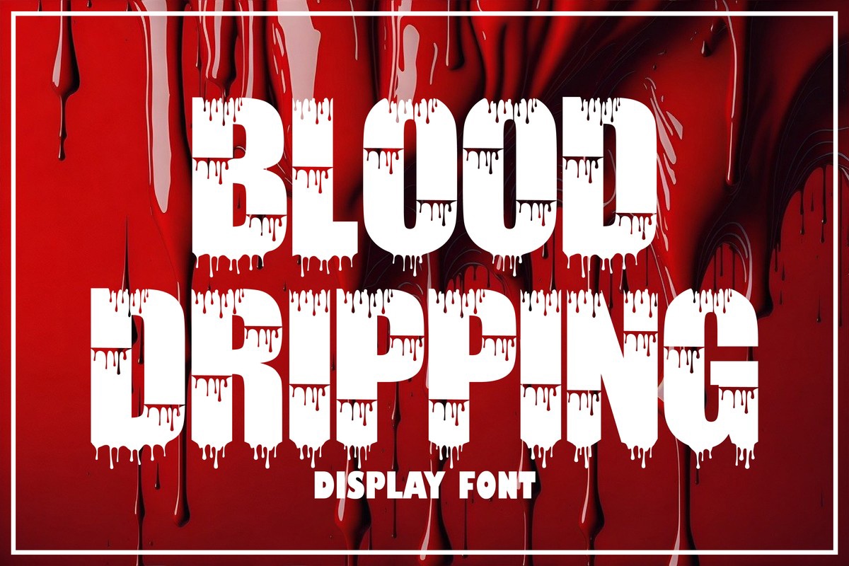 Beispiel einer Blood Dripping-Schriftart