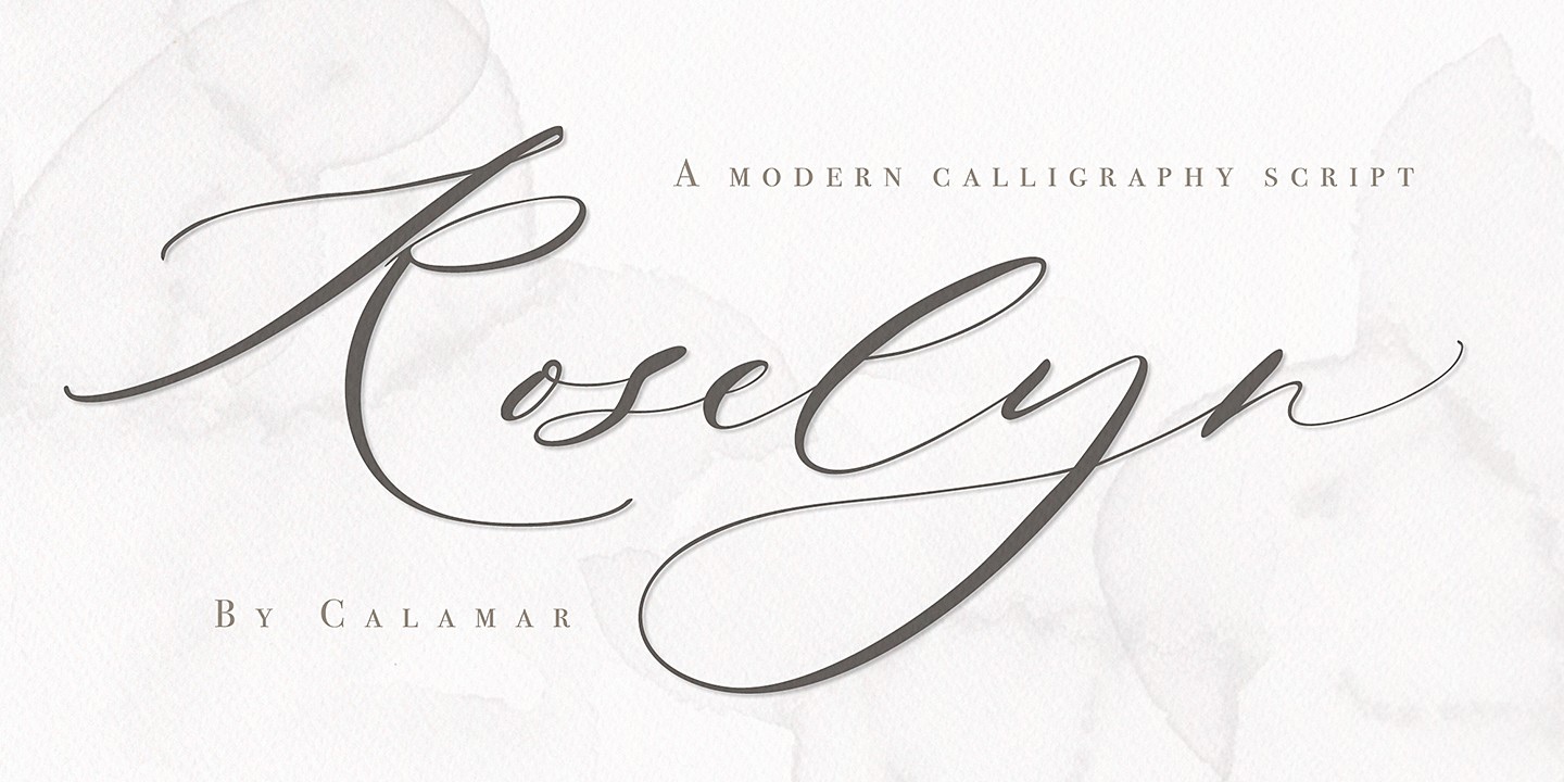 Beispiel einer Roselyn-Schriftart