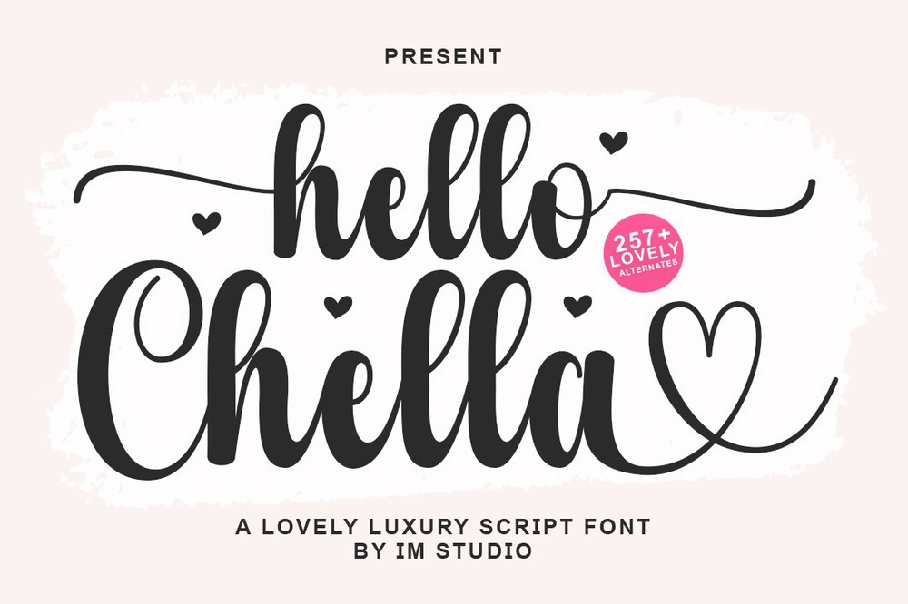 Beispiel einer Hello Chella-Schriftart