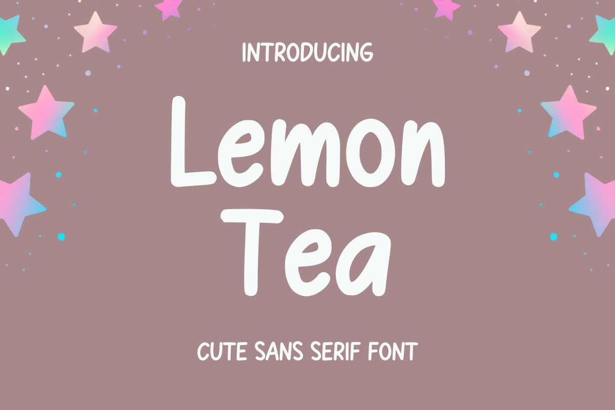 Beispiel einer Lemon Tea-Schriftart