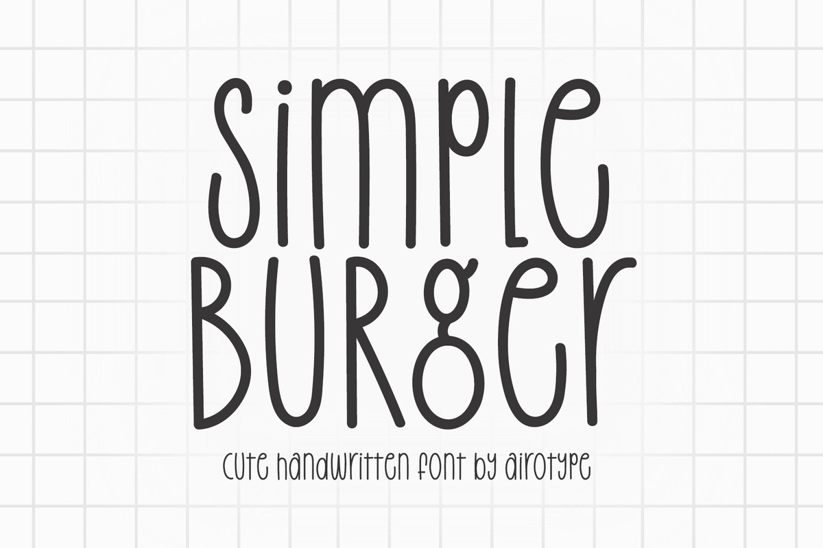 Beispiel einer Simple Burger-Schriftart