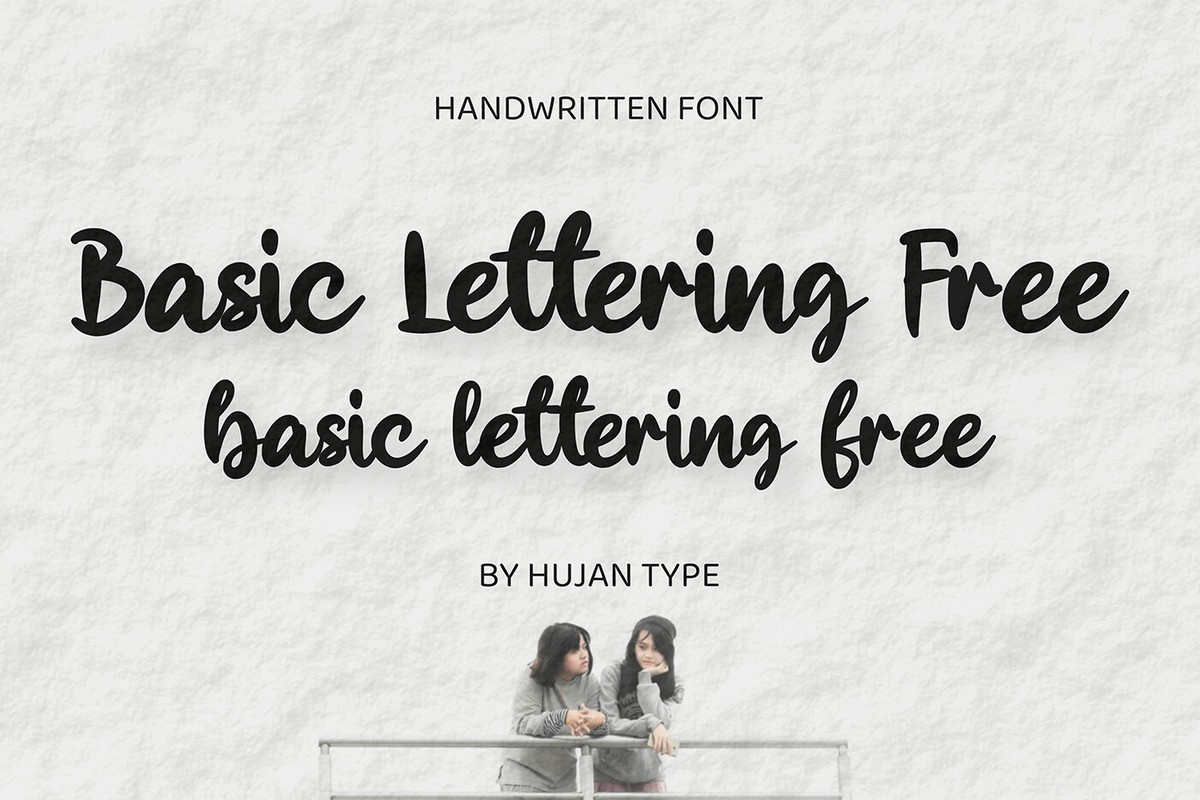 Beispiel einer Basic Lettering Free-Schriftart