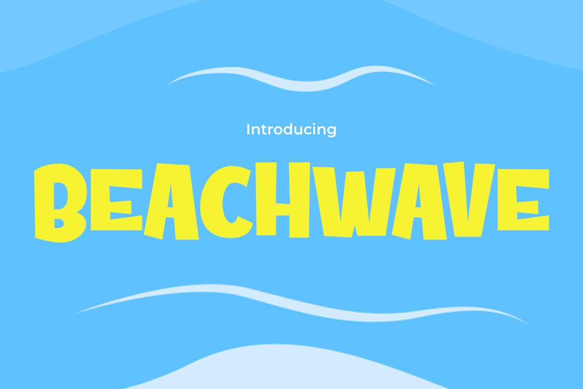 Beispiel einer Beachwave-Schriftart