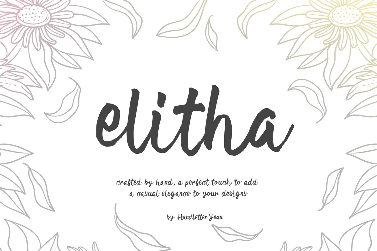 Beispiel einer Elitha-Schriftart