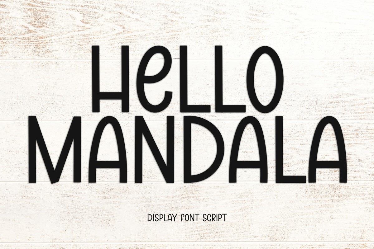 Beispiel einer Hello Mandala-Schriftart