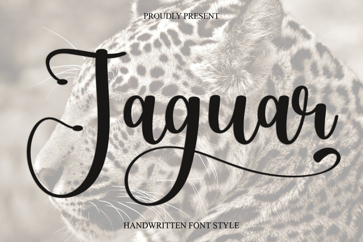 Beispiel einer Jaguar Regular-Schriftart