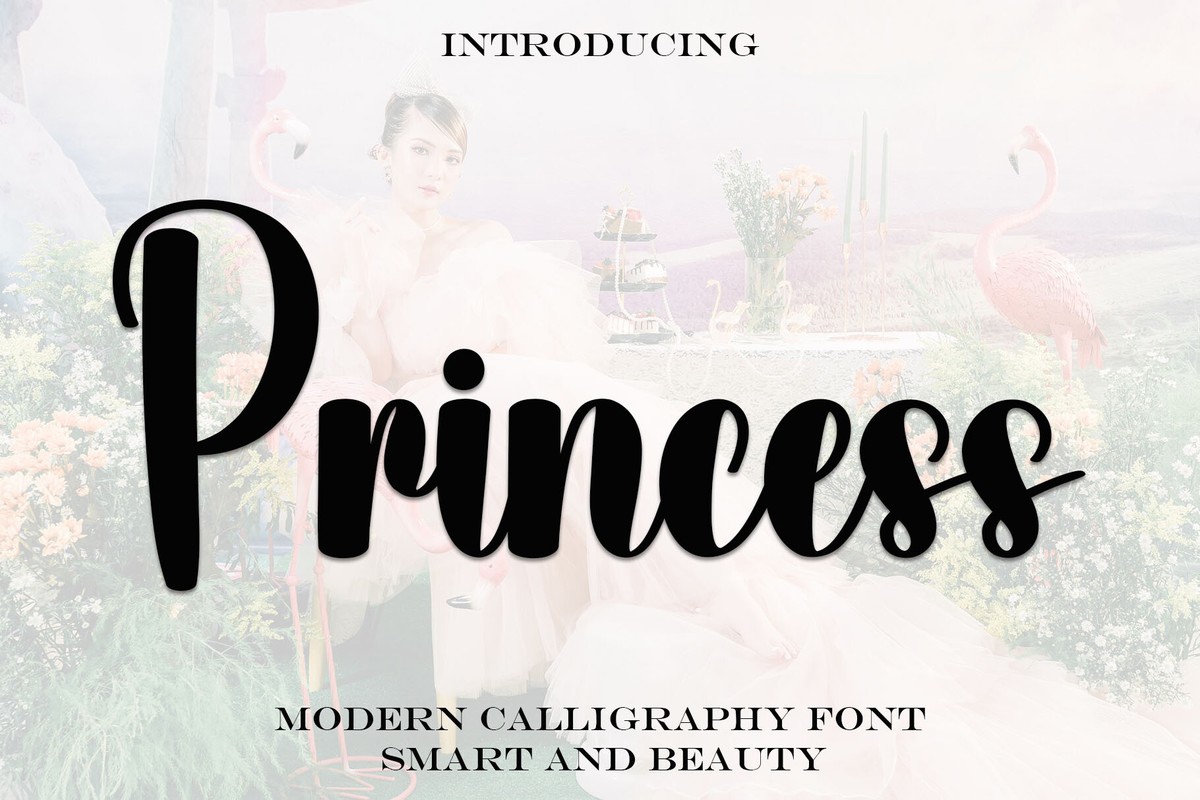 Beispiel einer Princess-Schriftart