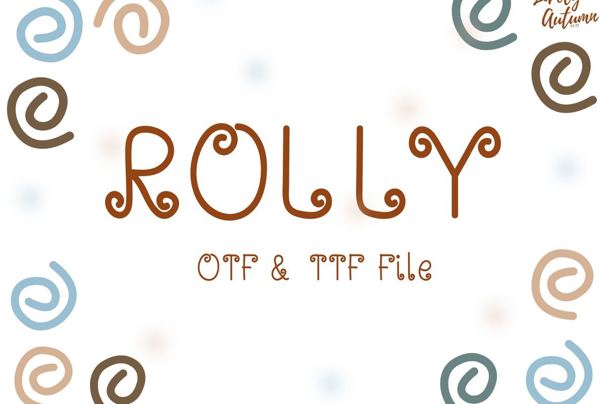 Beispiel einer Rolly-Schriftart