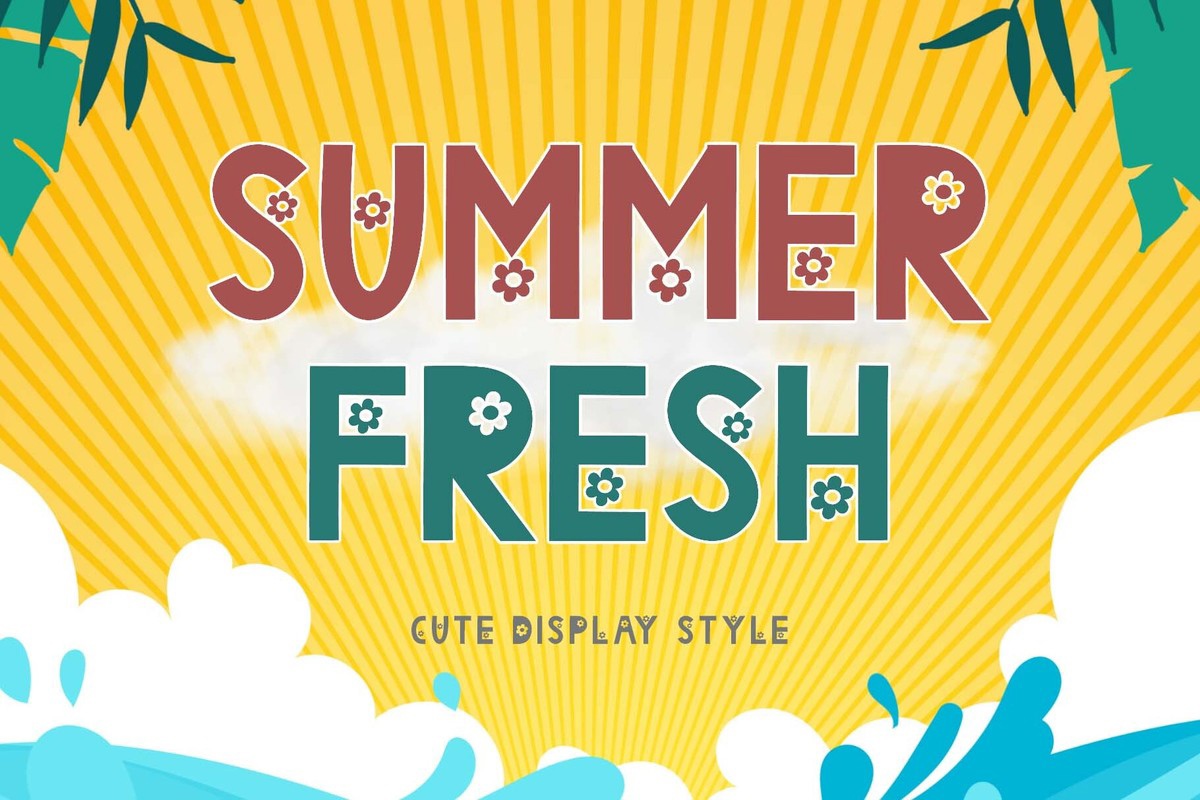 Beispiel einer Summer Fresh-Schriftart