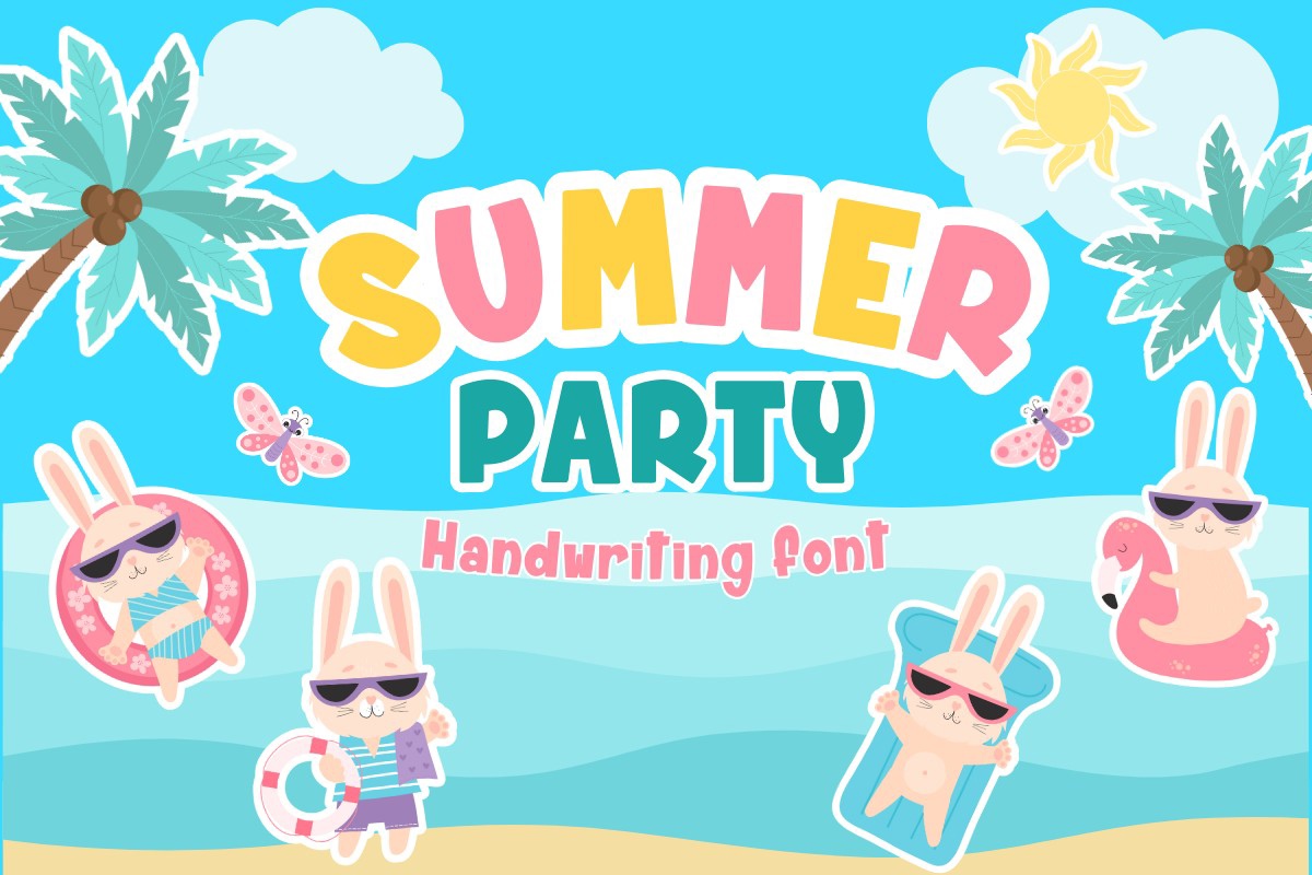 Beispiel einer Summer Party-Schriftart