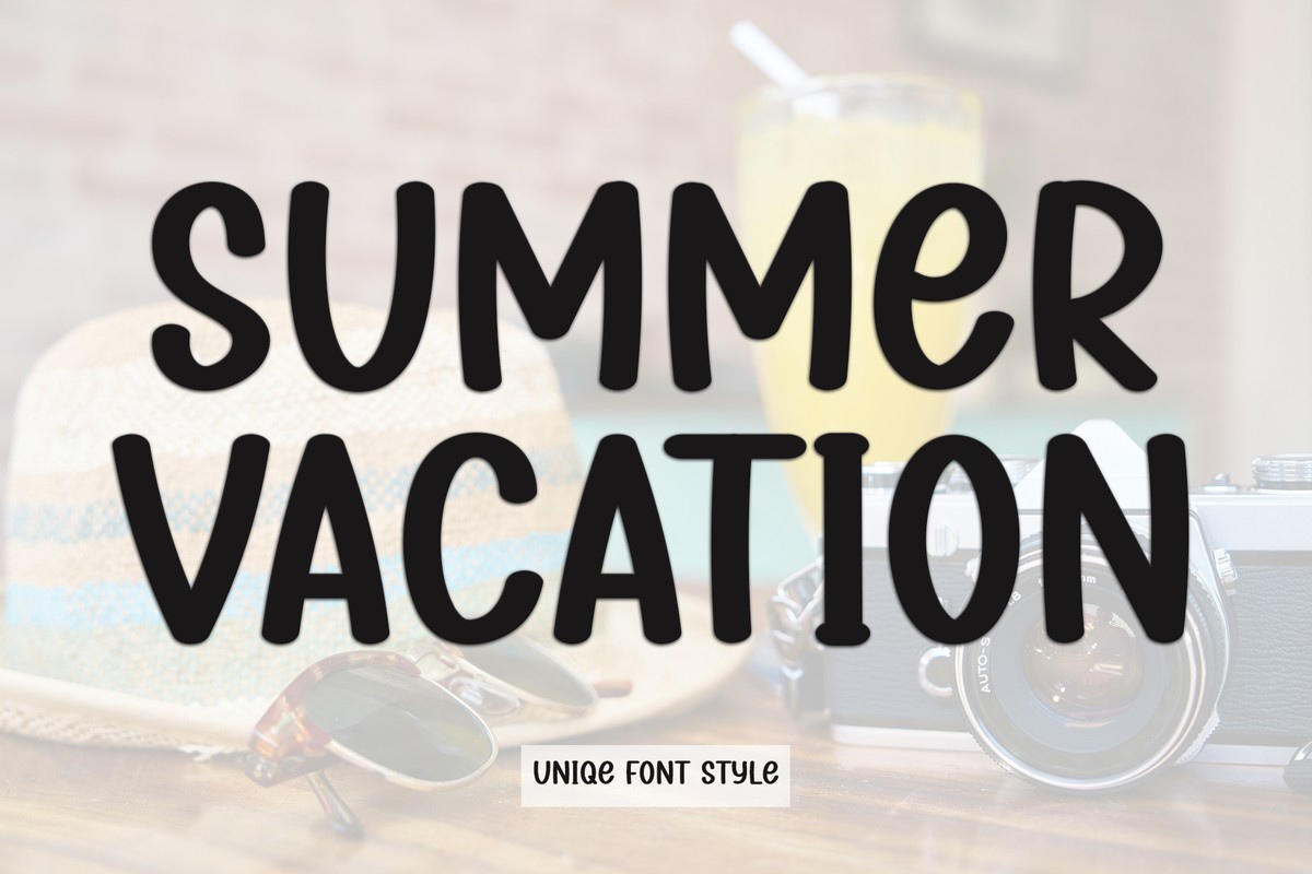 Beispiel einer Summer Vacation-Schriftart