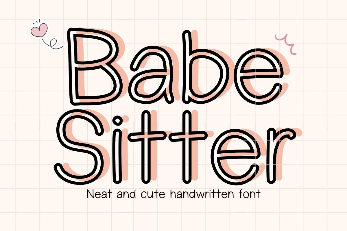 Beispiel einer BabeSitter-Schriftart