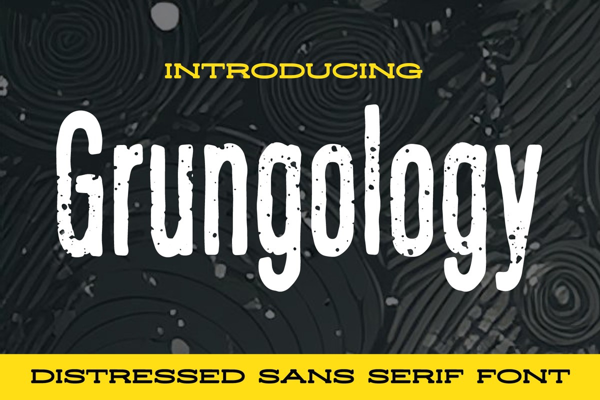 Beispiel einer Grungology-Schriftart