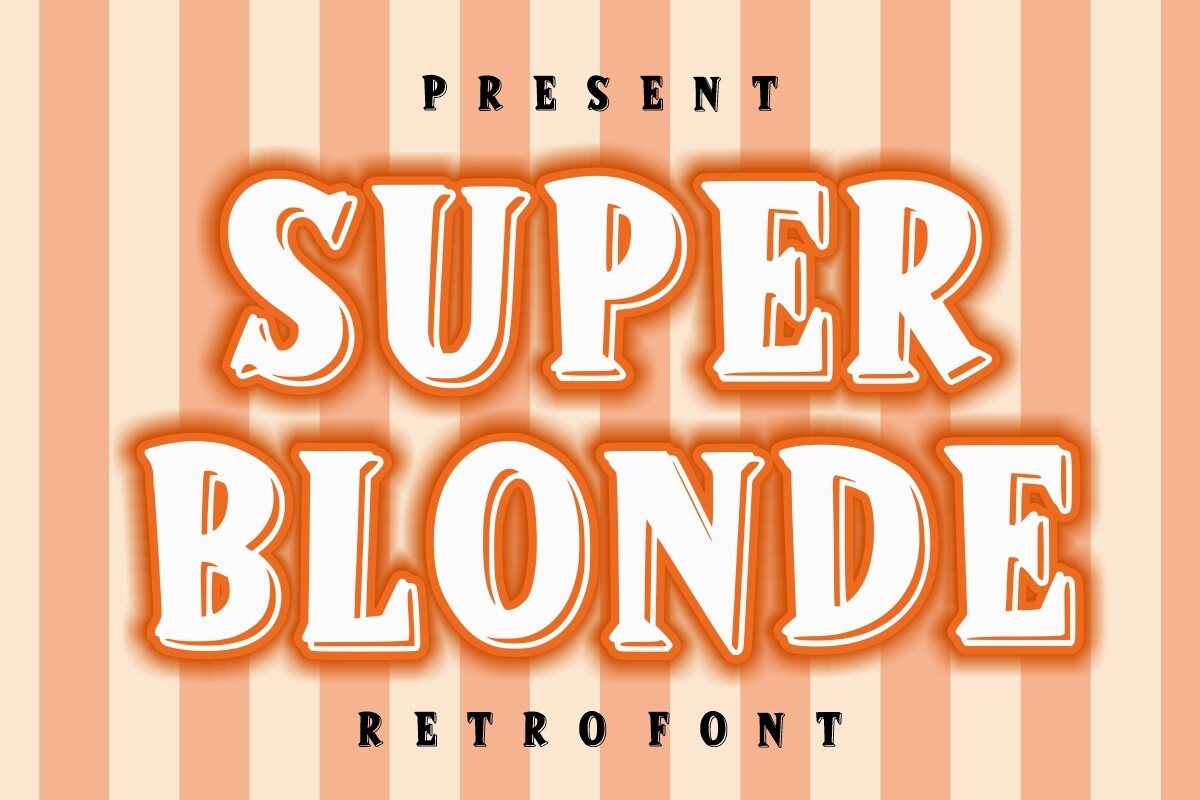 Beispiel einer Super Blonde-Schriftart