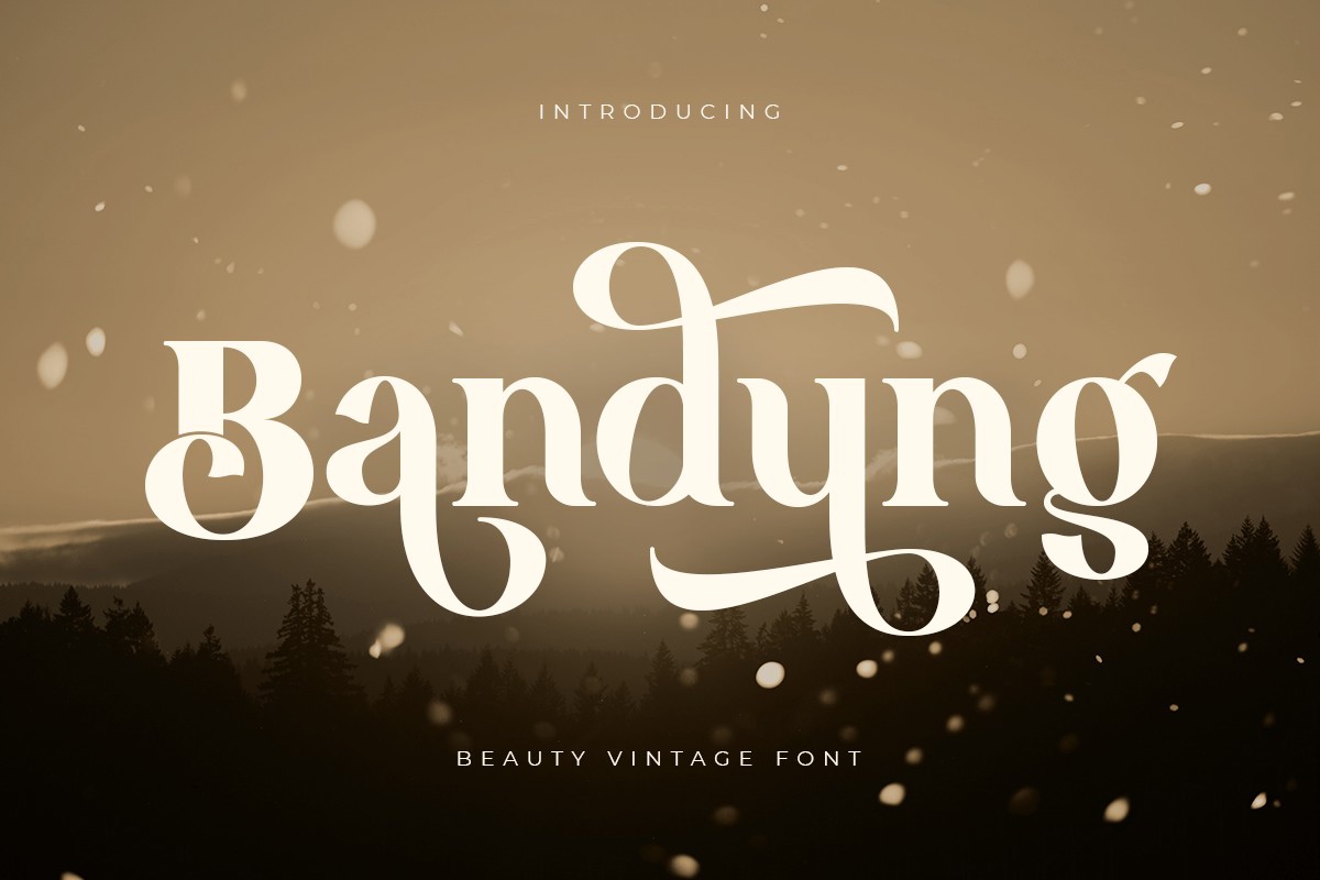 Beispiel einer Bandung-Schriftart