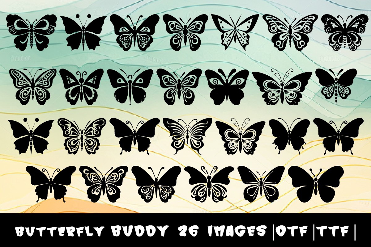 Beispiel einer Butterfly Buddy-Schriftart