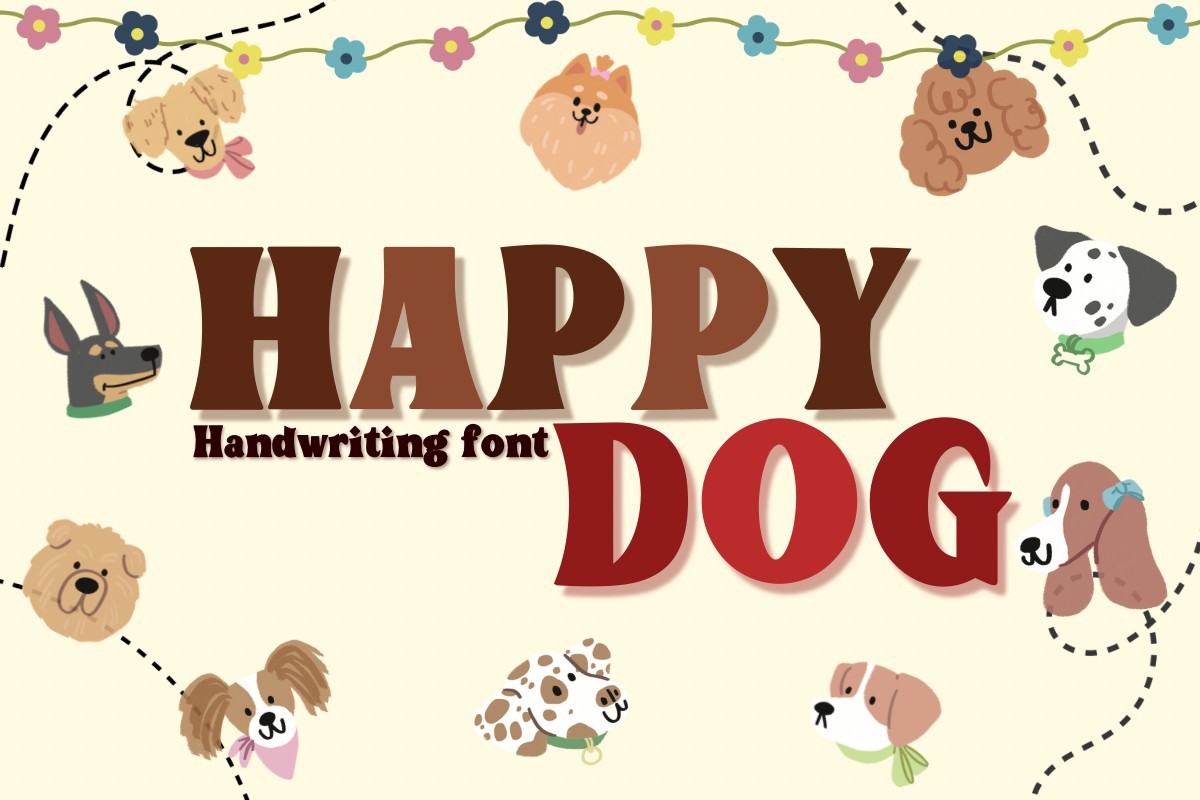 Beispiel einer Happy Dog-Schriftart