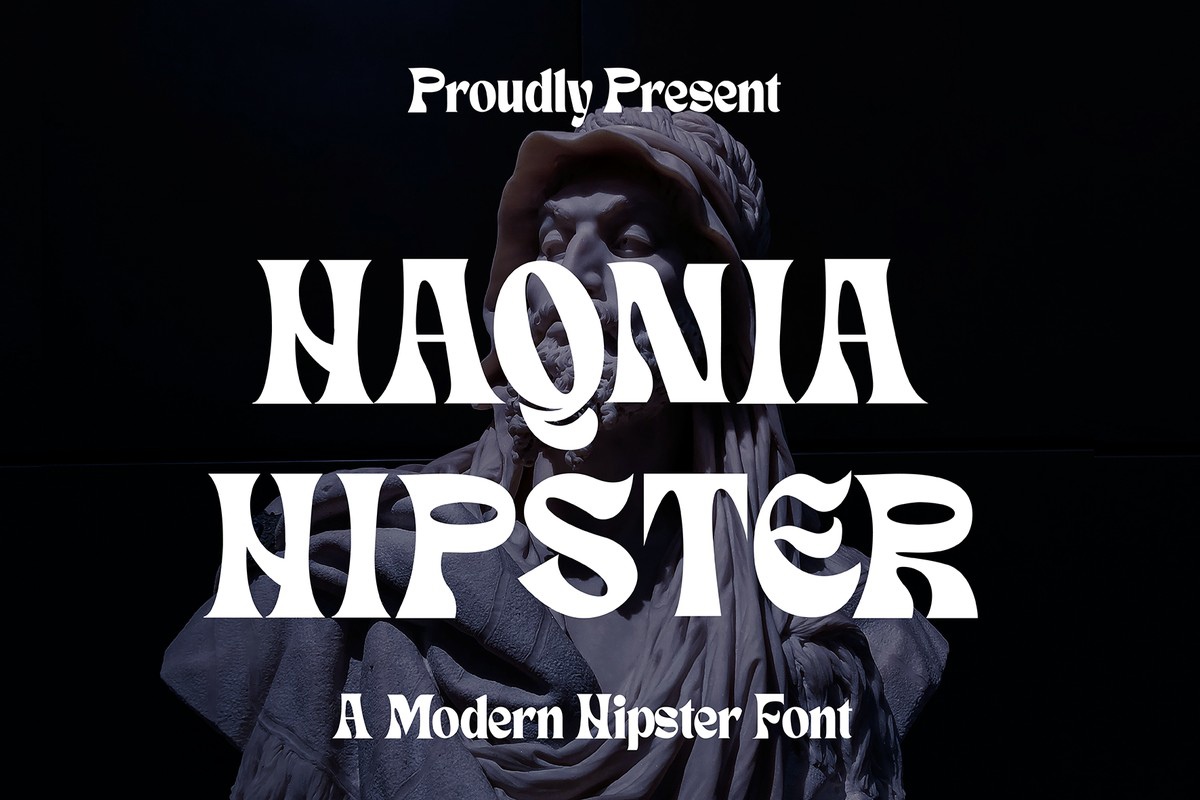 Beispiel einer Haqnia Hipster-Schriftart