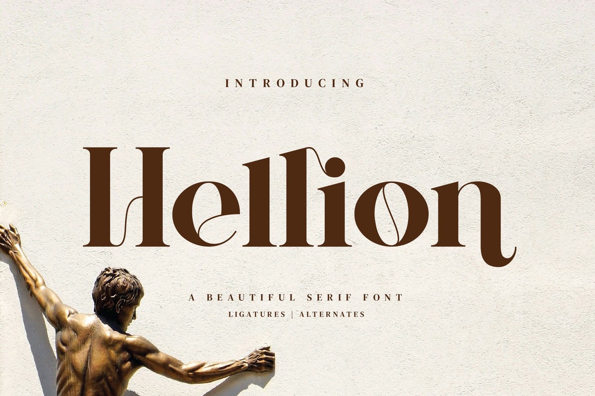 Beispiel einer Hellion Regular-Schriftart