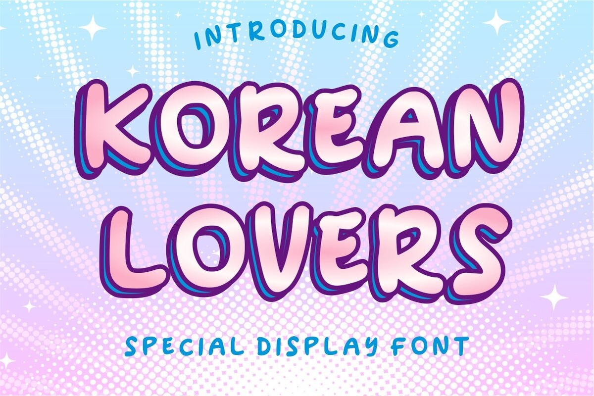 Beispiel einer Korean Lovers-Schriftart