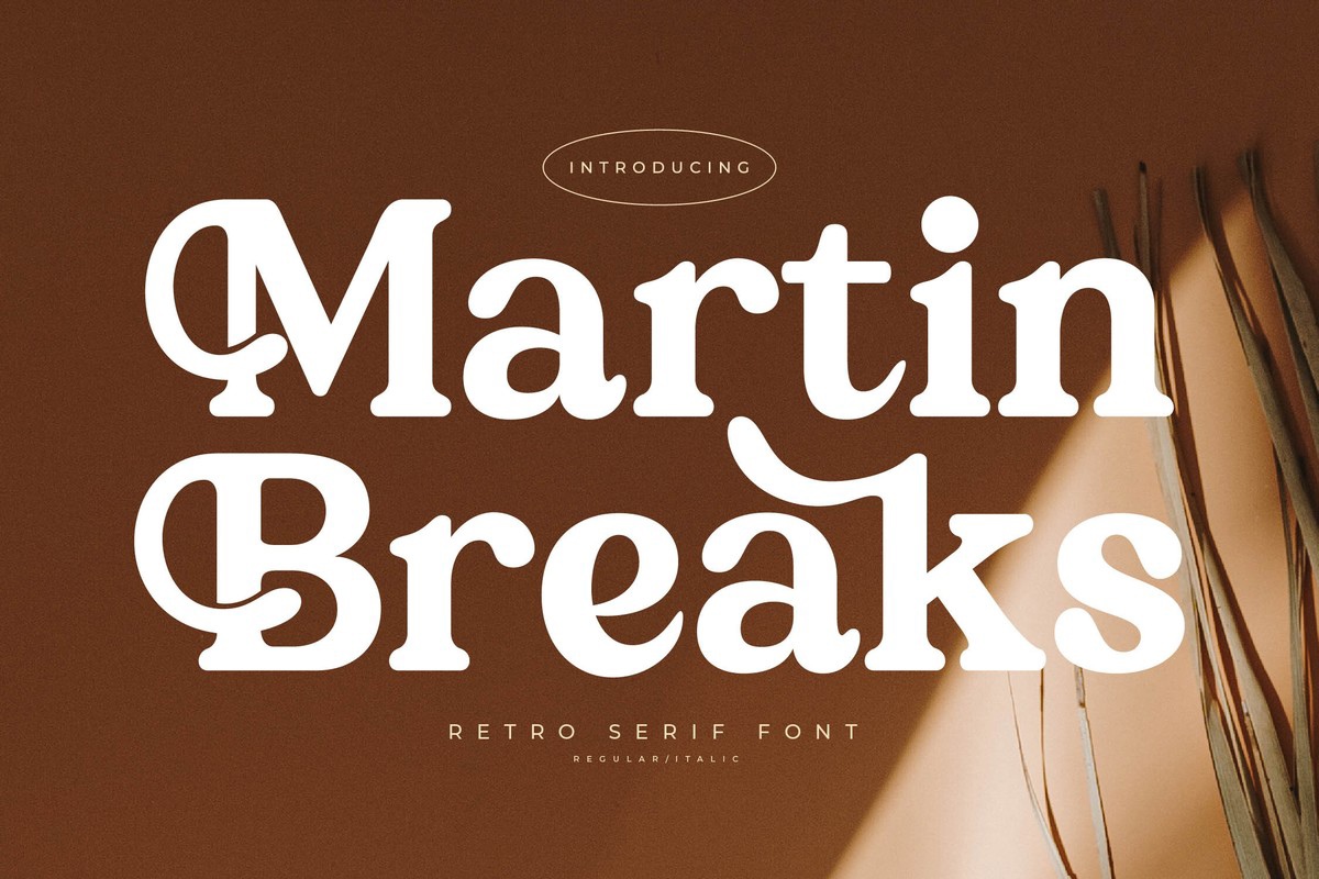 Beispiel einer Martin Breaks-Schriftart