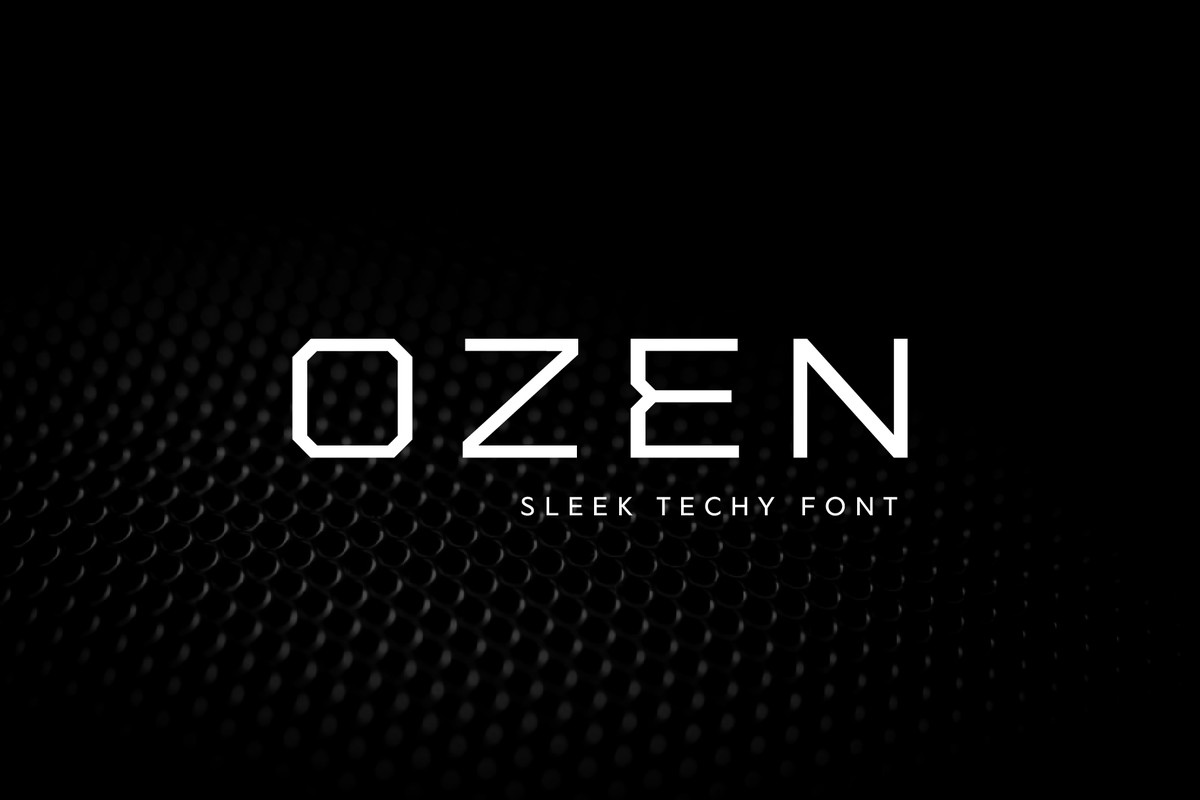 Beispiel einer Ozen-Schriftart