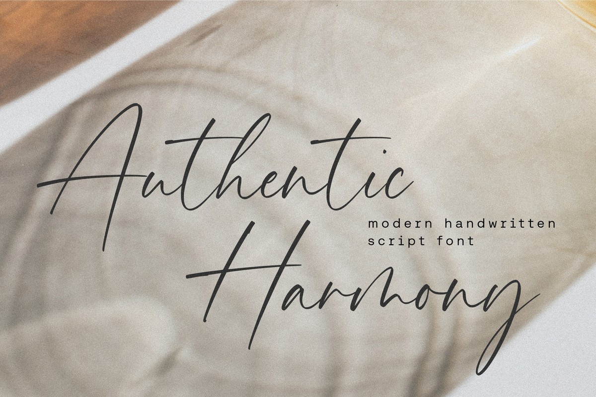 Beispiel einer Authentic Harmony-Schriftart