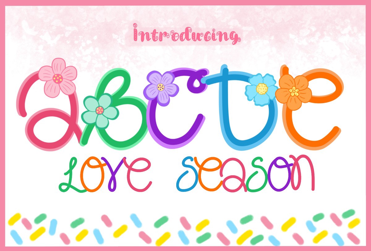 Beispiel einer Love Season-Schriftart