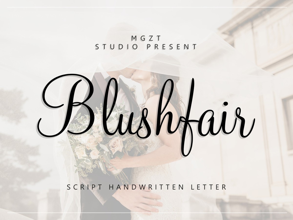 Beispiel einer Blushfair-Schriftart