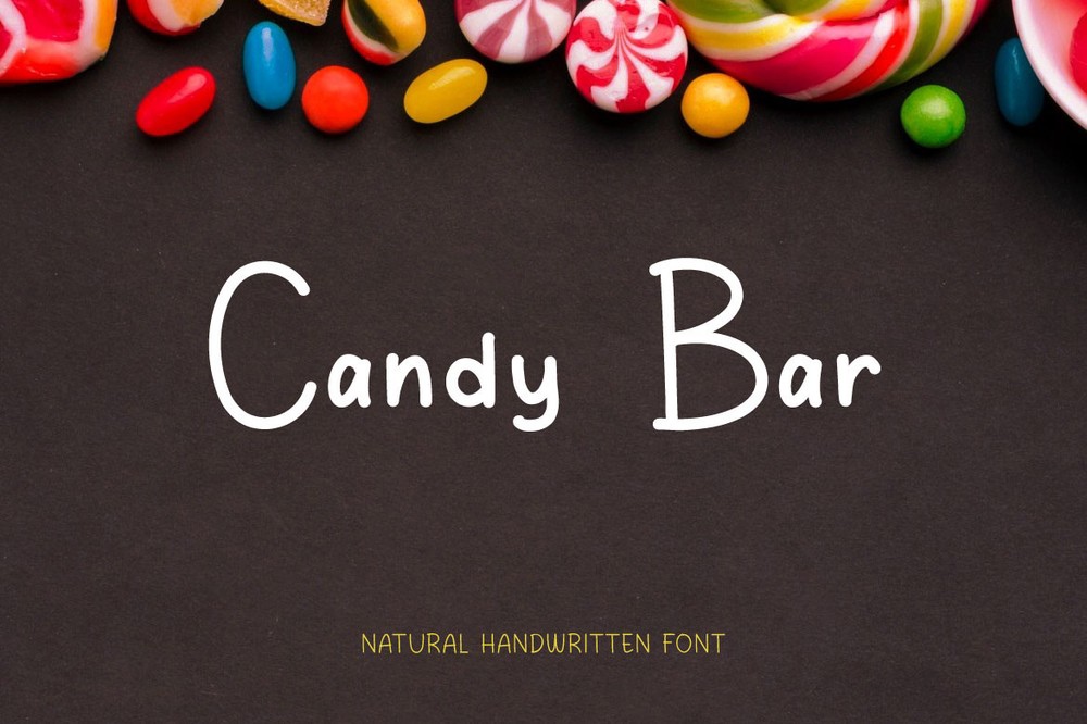 Beispiel einer Candy Bar-Schriftart