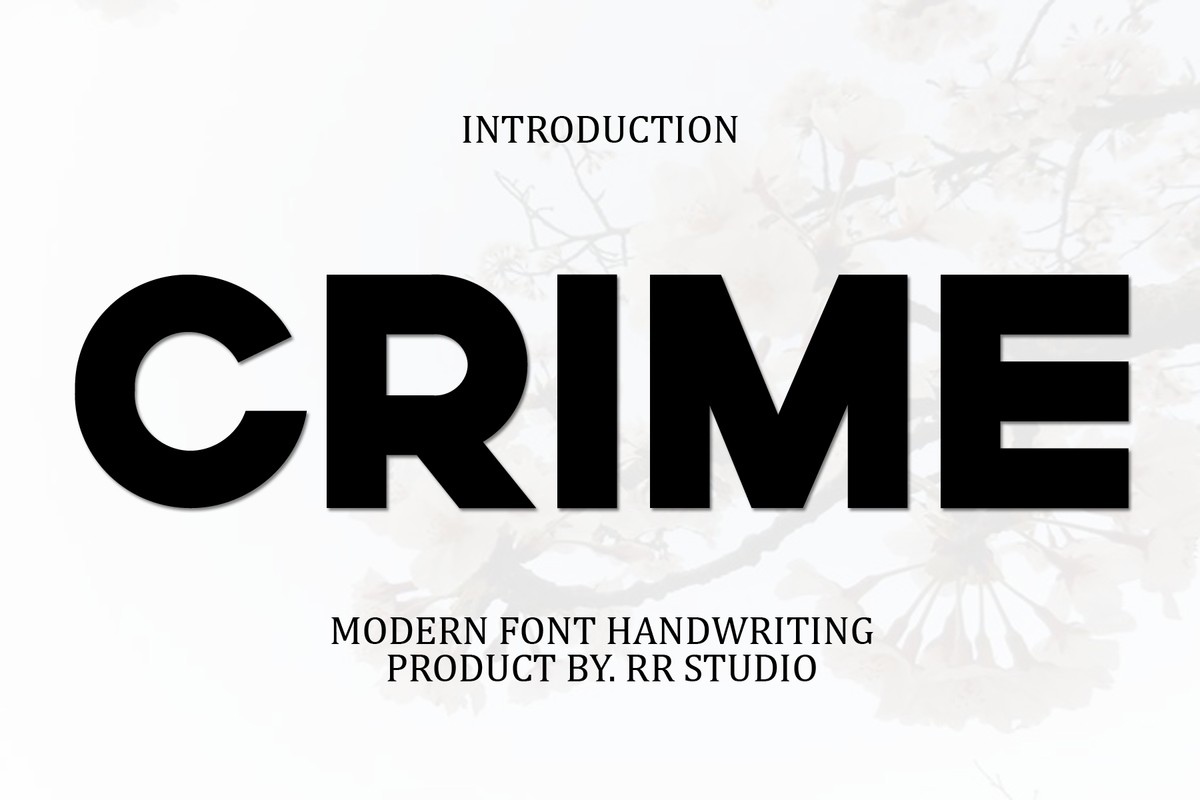 Beispiel einer Crime-Schriftart